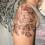 Tattoos - Lightly Shaded Floral and Buds on Arm- Instagram @MichaelBalesArt - 129795